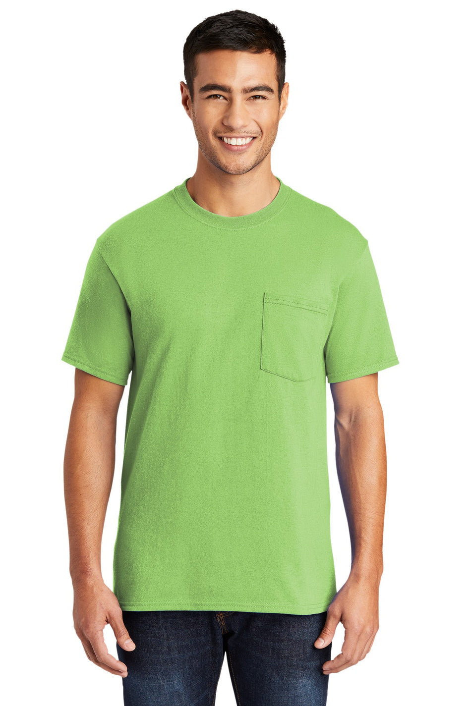 Port & Company ® - Core Blend Pocket Tee. PC55P - Lime - Port & Company PC55P T-Shirts Port & Company Lime S