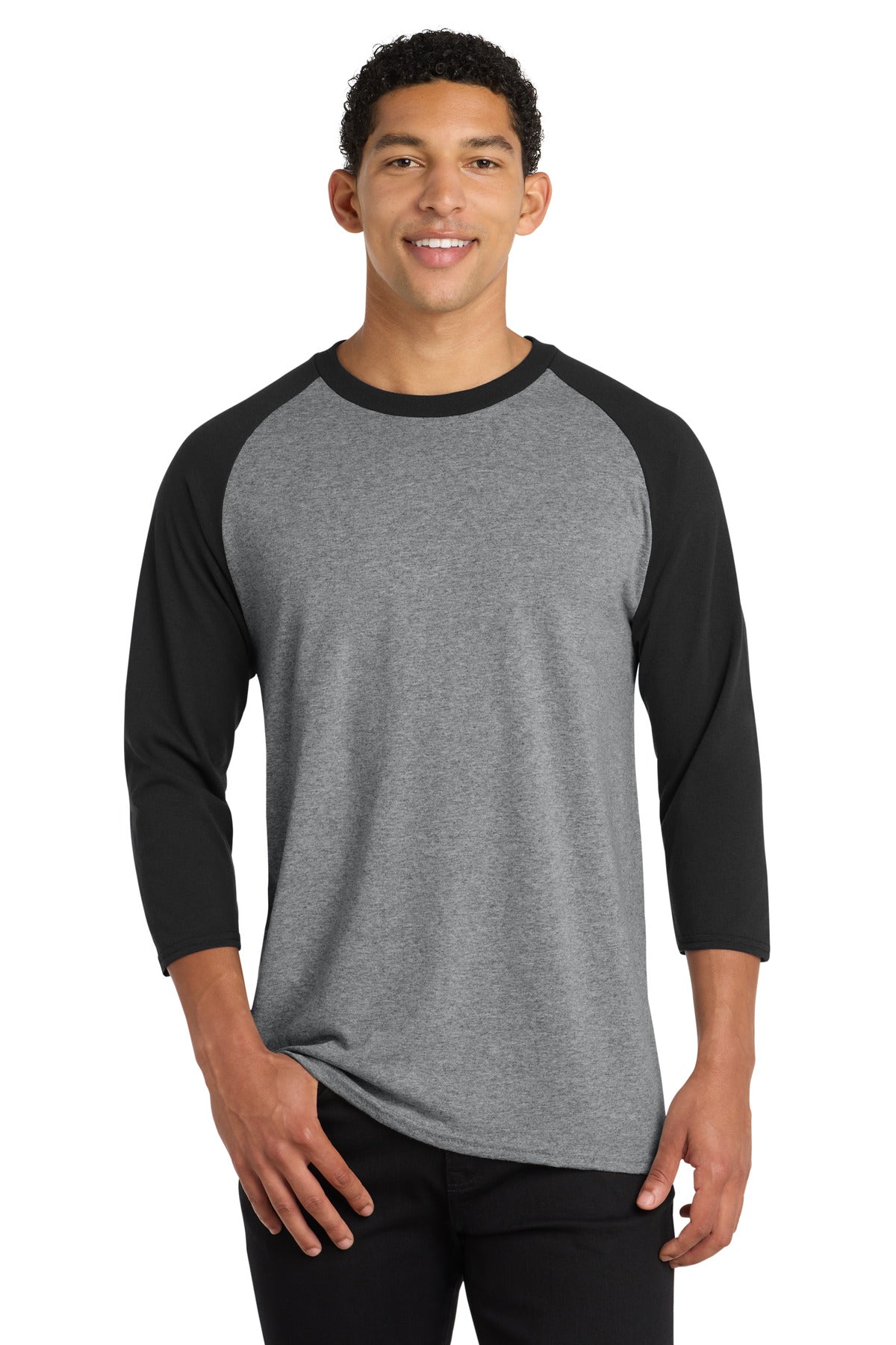 Port & Company PC55RS Core Blend 3/4-Sleeve Raglan Tee Wholesale Baseball Tees | Port & Co PC55RS