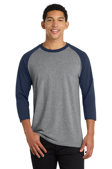 Port & Company PC55RS Core Blend 3/4-Sleeve Raglan Tee Wholesale Baseball Tees | Port & Co PC55RS
