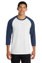 Port & Company PC55RS Core Blend 3/4-Sleeve Raglan Tee Wholesale Baseball Tees | Port & Co PC55RS