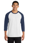 Port & Company PC55RS Core Blend 3/4-Sleeve Raglan Tee Wholesale Baseball Tees | Port & Co PC55RS