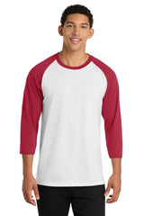 Port & Company PC55RS Core Blend 3/4-Sleeve Raglan Tee Wholesale Baseball Tees | Port & Co PC55RS