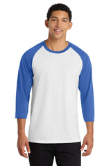 Port & Company PC55RS Core Blend 3/4-Sleeve Raglan Tee Wholesale Baseball Tees | Port & Co PC55RS