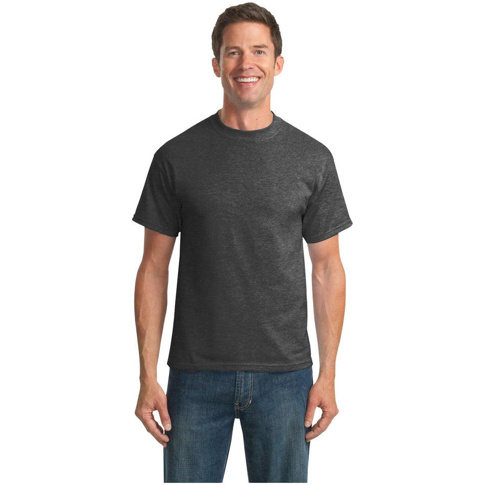 Port & Company ® Tall Core Blend Tee. PC55T - Dark Heather Grey - Port & Company PC55T T-Shirts Port & Company Dark Heather Grey LT