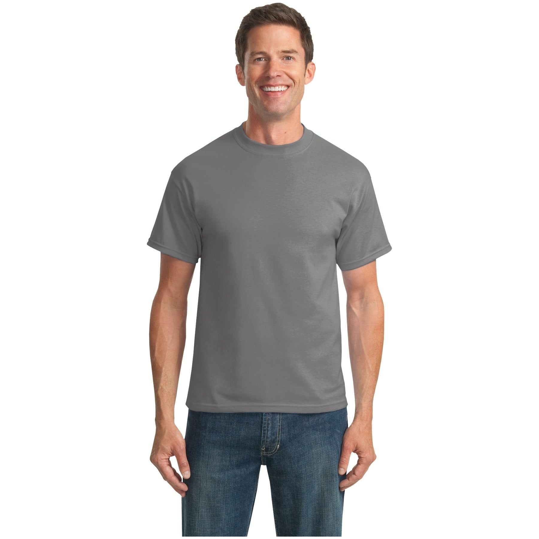 Port & Company ® Tall Core Blend Tee. PC55T - Medium Grey - Port & Company PC55T T-Shirts Port & Company Medium Grey LT