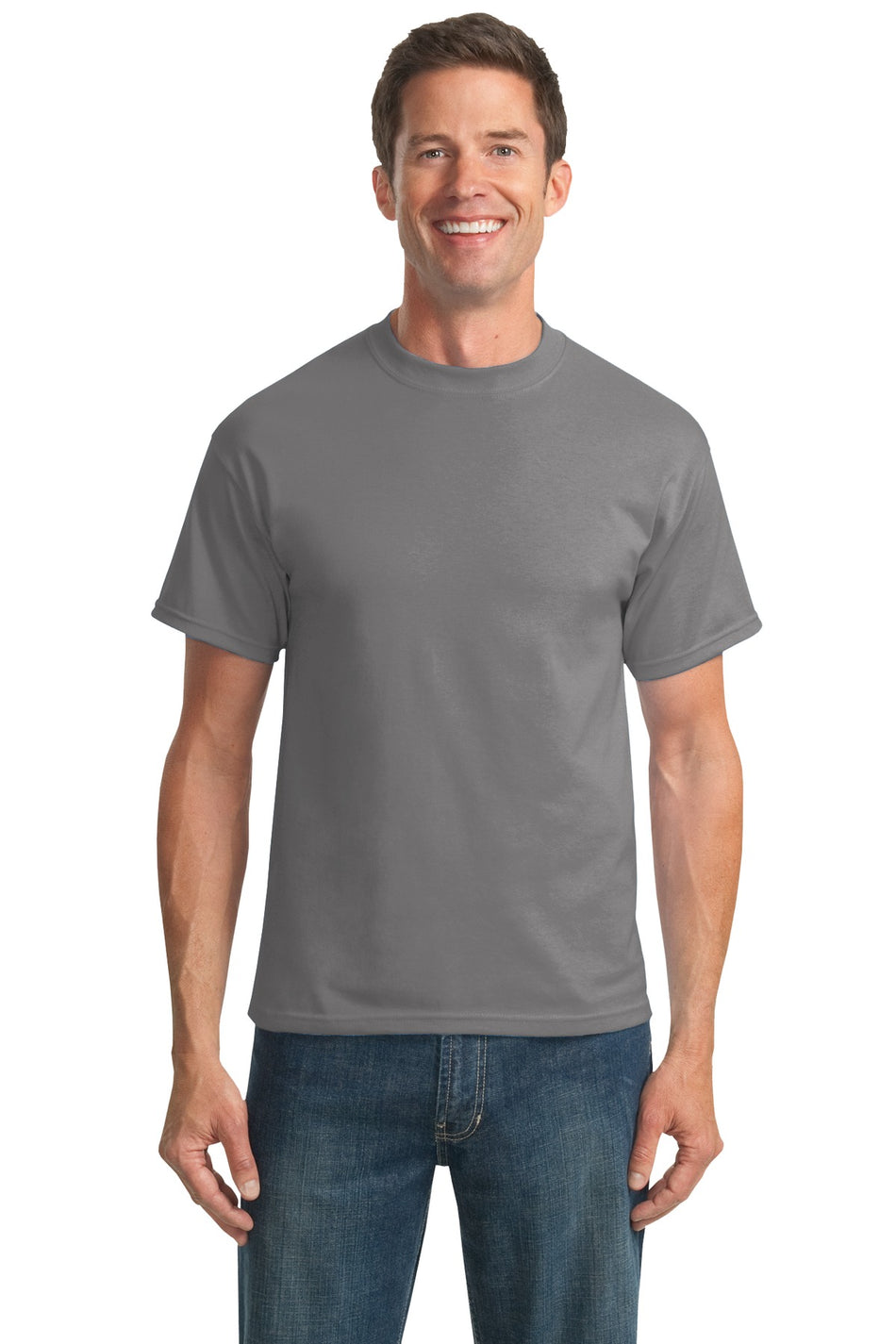 Port & Company ® Tall Core Blend Tee. PC55T - Medium Grey - Port & Company PC55T T-Shirts Port & Company Medium Grey LT