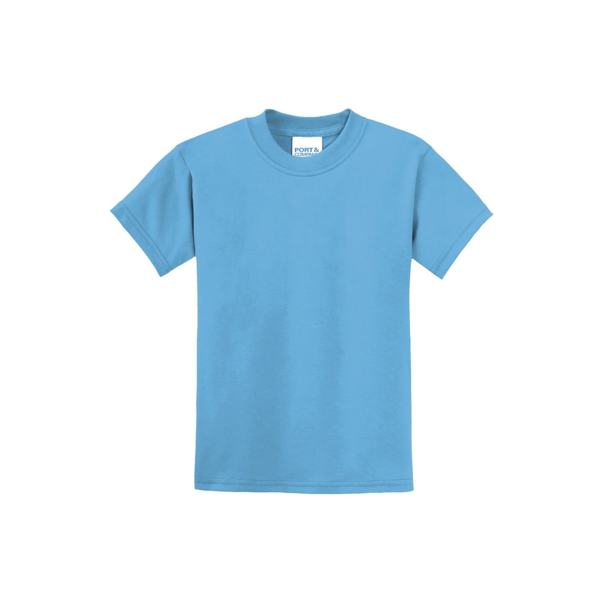 Port & Company ® - Youth Core Blend Tee. PC55Y - Aquatic Blue - Port & Company PC55Y T-Shirts Port & Company Aquatic Blue XS