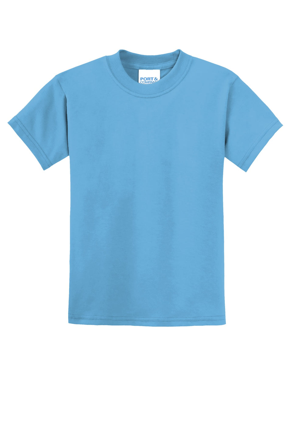 Port & Company ® - Youth Core Blend Tee. PC55Y - Aquatic Blue - Port & Company PC55Y T-Shirts Port & Company Aquatic Blue XS