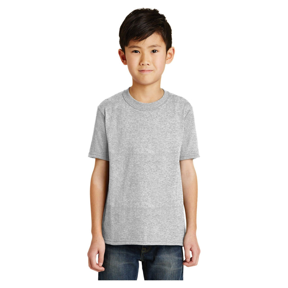 Port & Company ® - Youth Core Blend Tee. PC55Y - Ash - Port & Company PC55Y T-Shirts Port & Company Ash XS