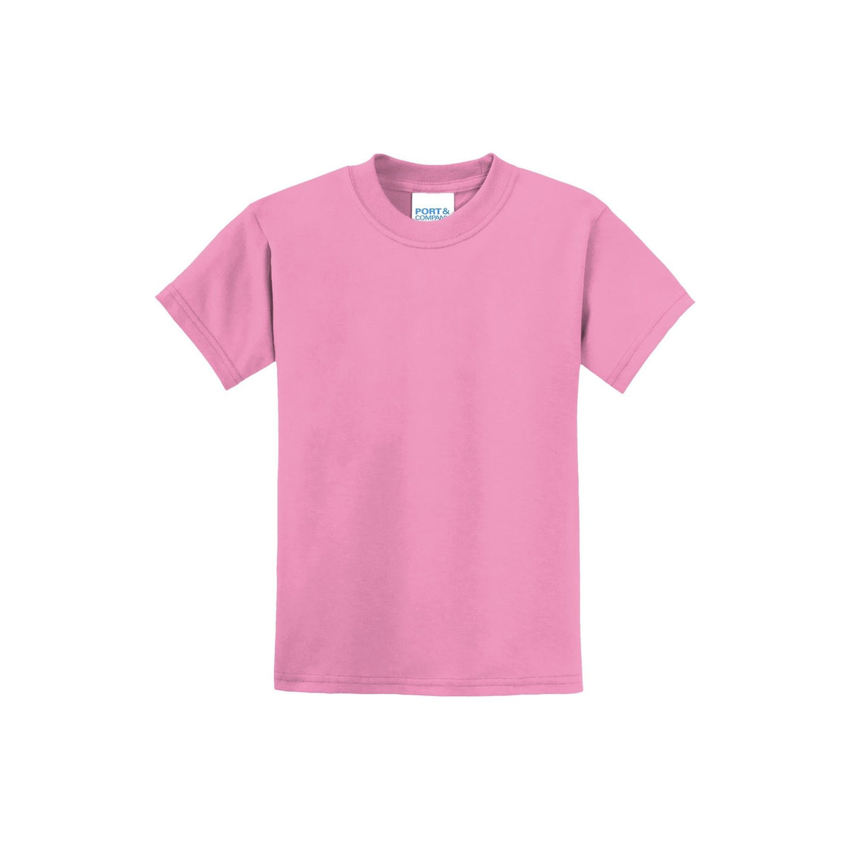 Port & Company ® - Youth Core Blend Tee. PC55Y - Candy Pink - Port & Company PC55Y T-Shirts Port & Company Candy Pink XS