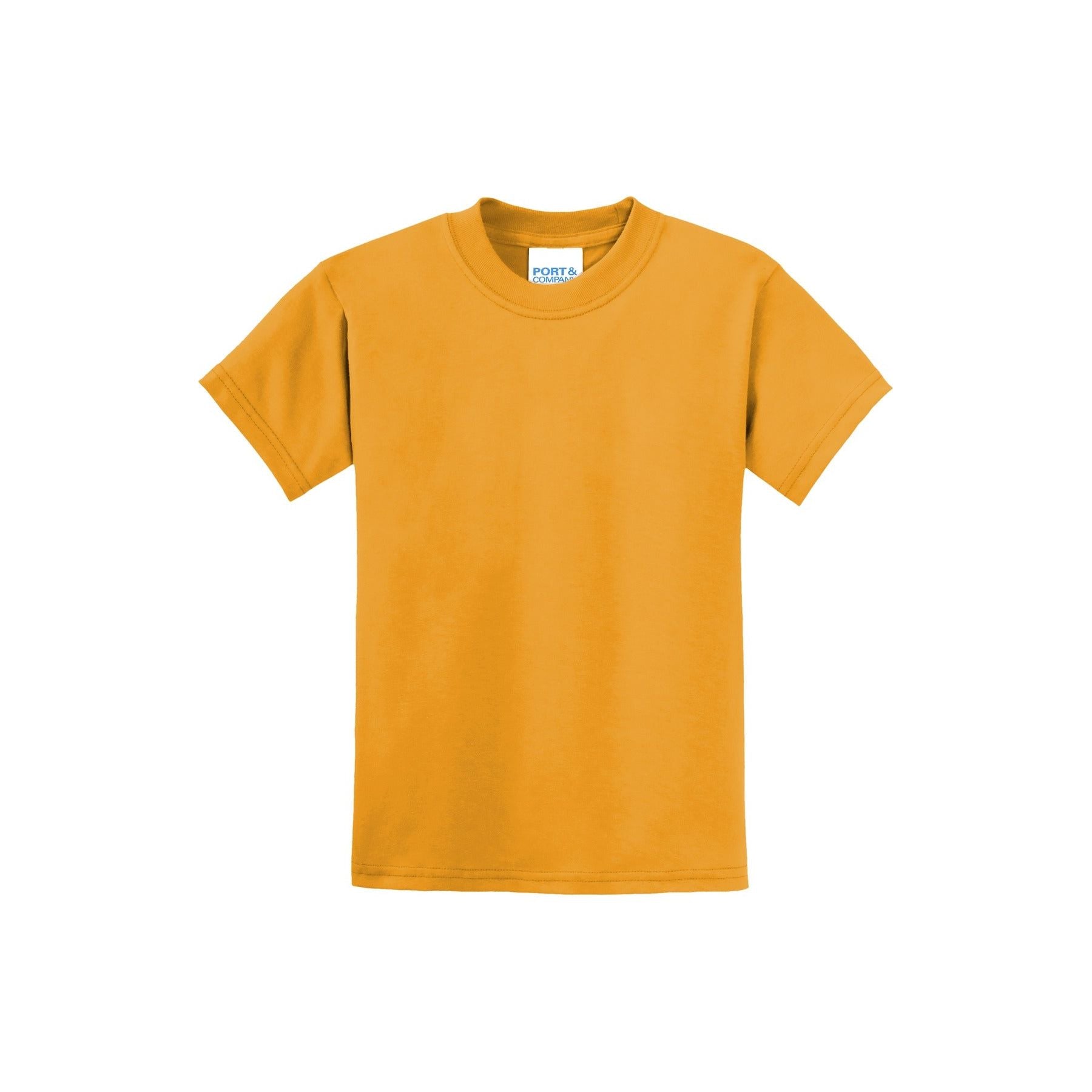 Port & Company ® - Youth Core Blend Tee. PC55Y - Gold - Port & Company PC55Y T-Shirts Port & Company Gold XS