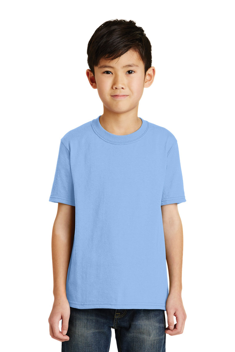 Port & Company ® - Youth Core Blend Tee. PC55Y - Light Blue - Port & Company PC55Y T-Shirts Port & Company Light Blue XS