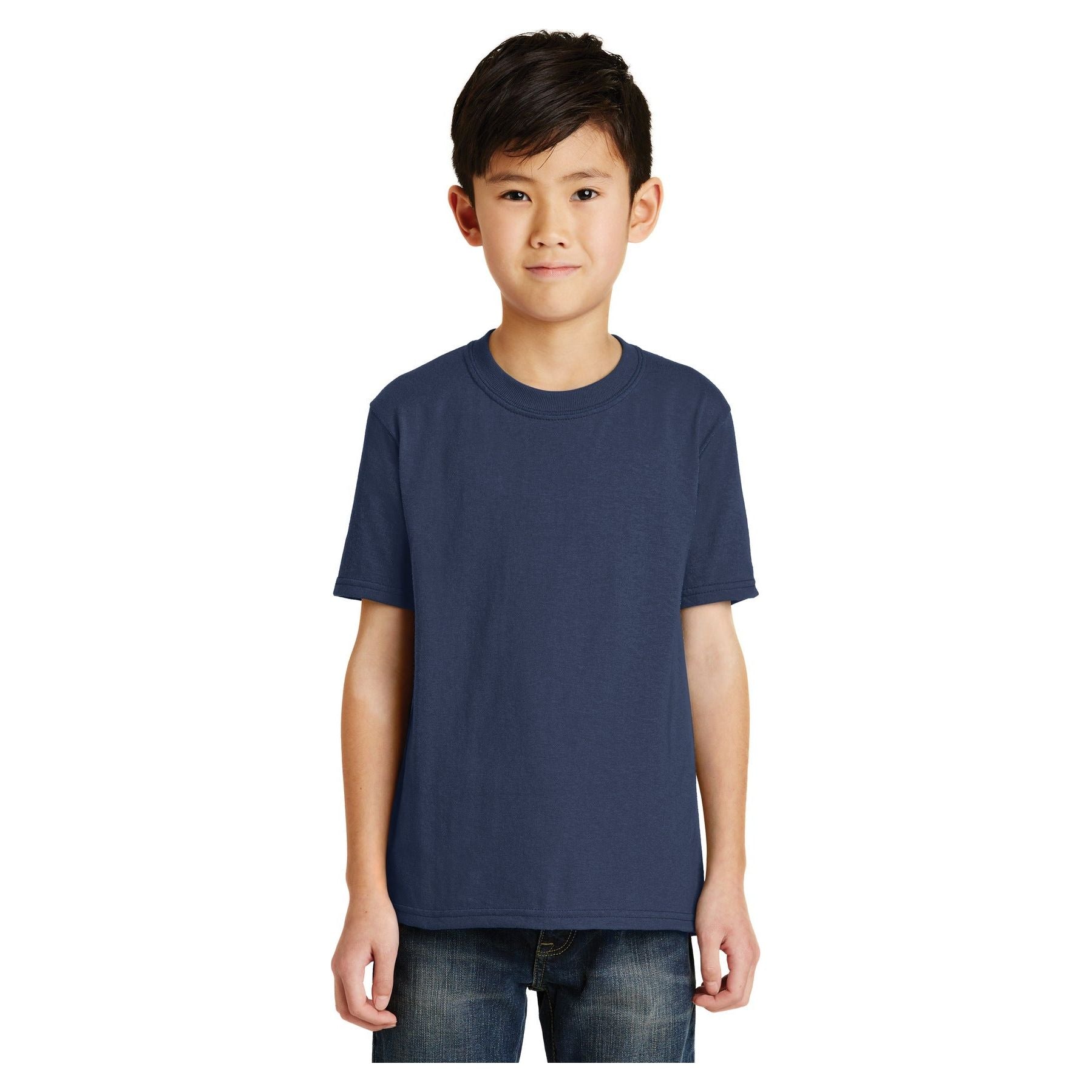 Port & Company ® - Youth Core Blend Tee. PC55Y - Navy - Port & Company PC55Y T-Shirts Port & Company Navy XS