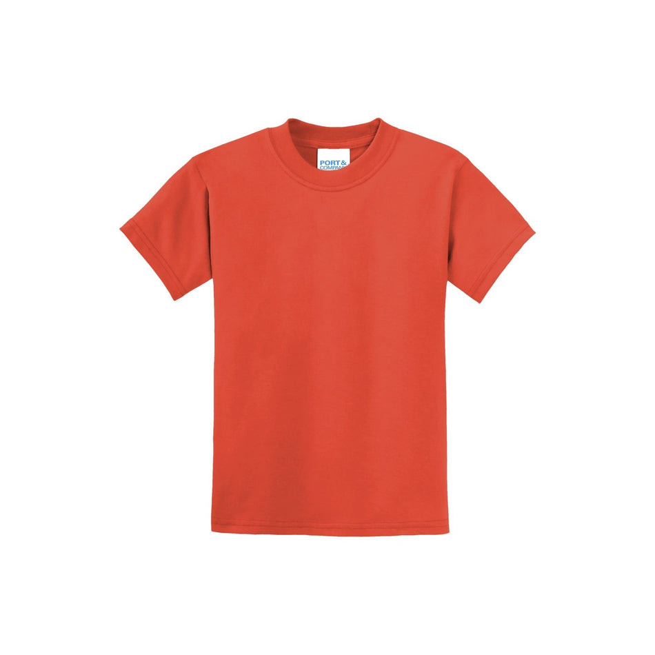 Port & Company ® - Youth Core Blend Tee. PC55Y - Orange - Port & Company PC55Y T-Shirts Port & Company Orange XS