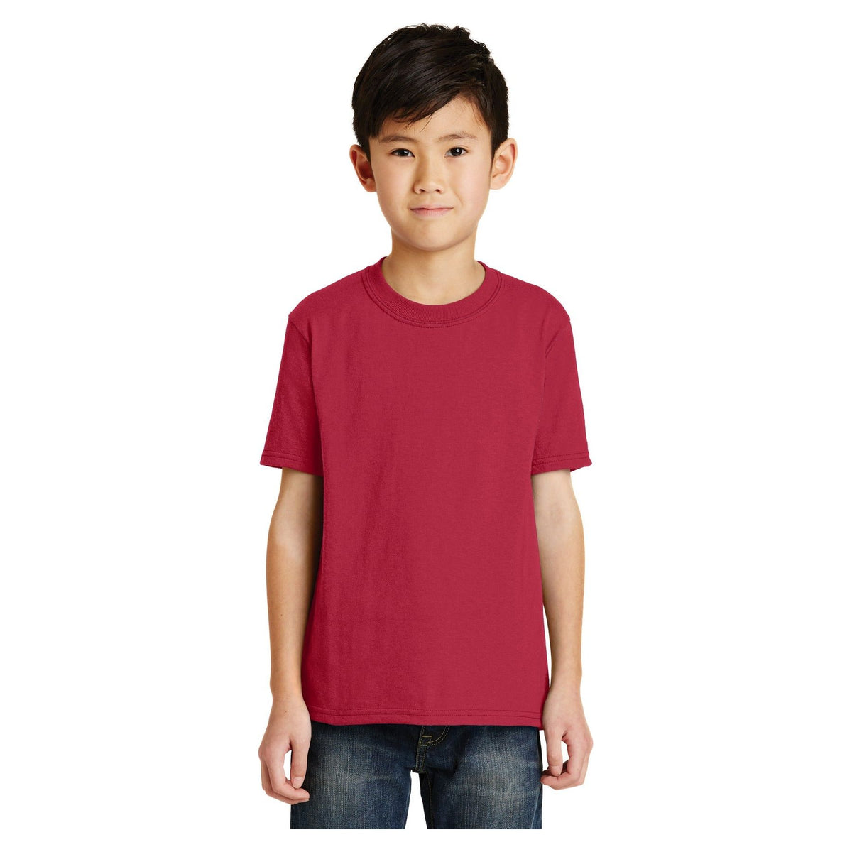 Port & Company ® - Youth Core Blend Tee. PC55Y - Red - Port & Company PC55Y T-Shirts Port & Company Red XS