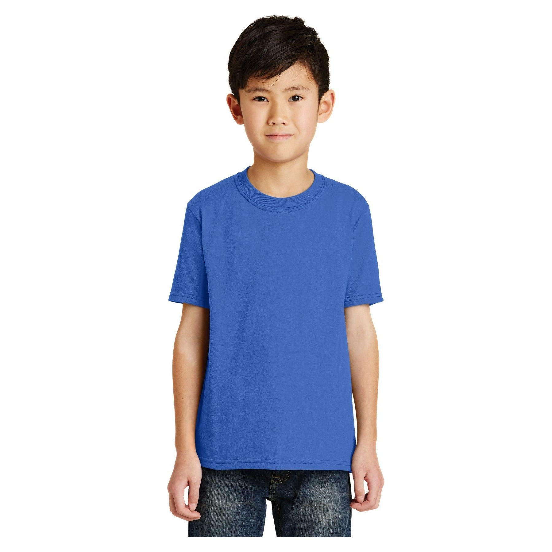 Port & Company ® - Youth Core Blend Tee. PC55Y - Royal - Port & Company PC55Y T-Shirts Port & Company Royal XS