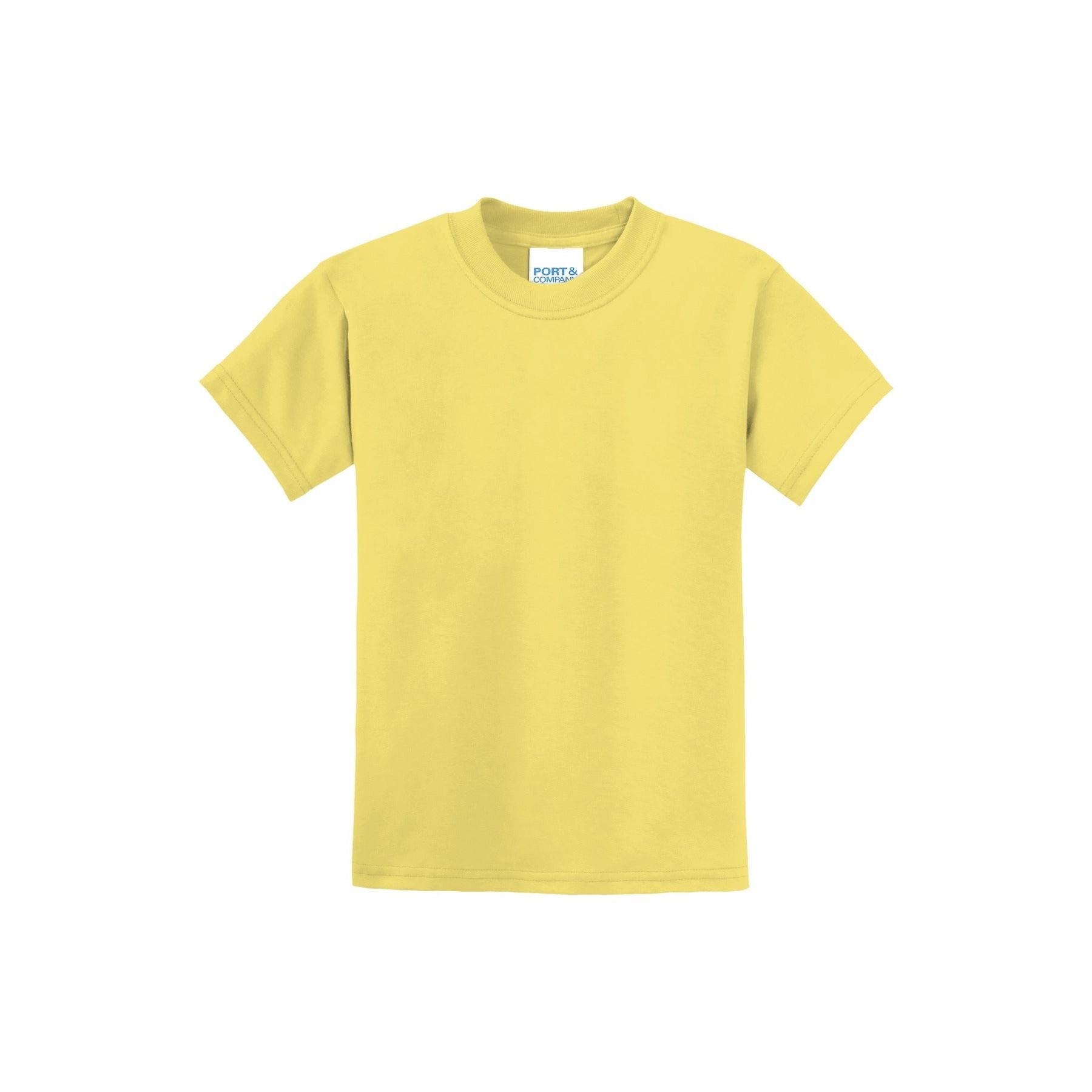 Port & Company ® - Youth Core Blend Tee. PC55Y - Yellow - Port & Company PC55Y T-Shirts Port & Company Yellow XS