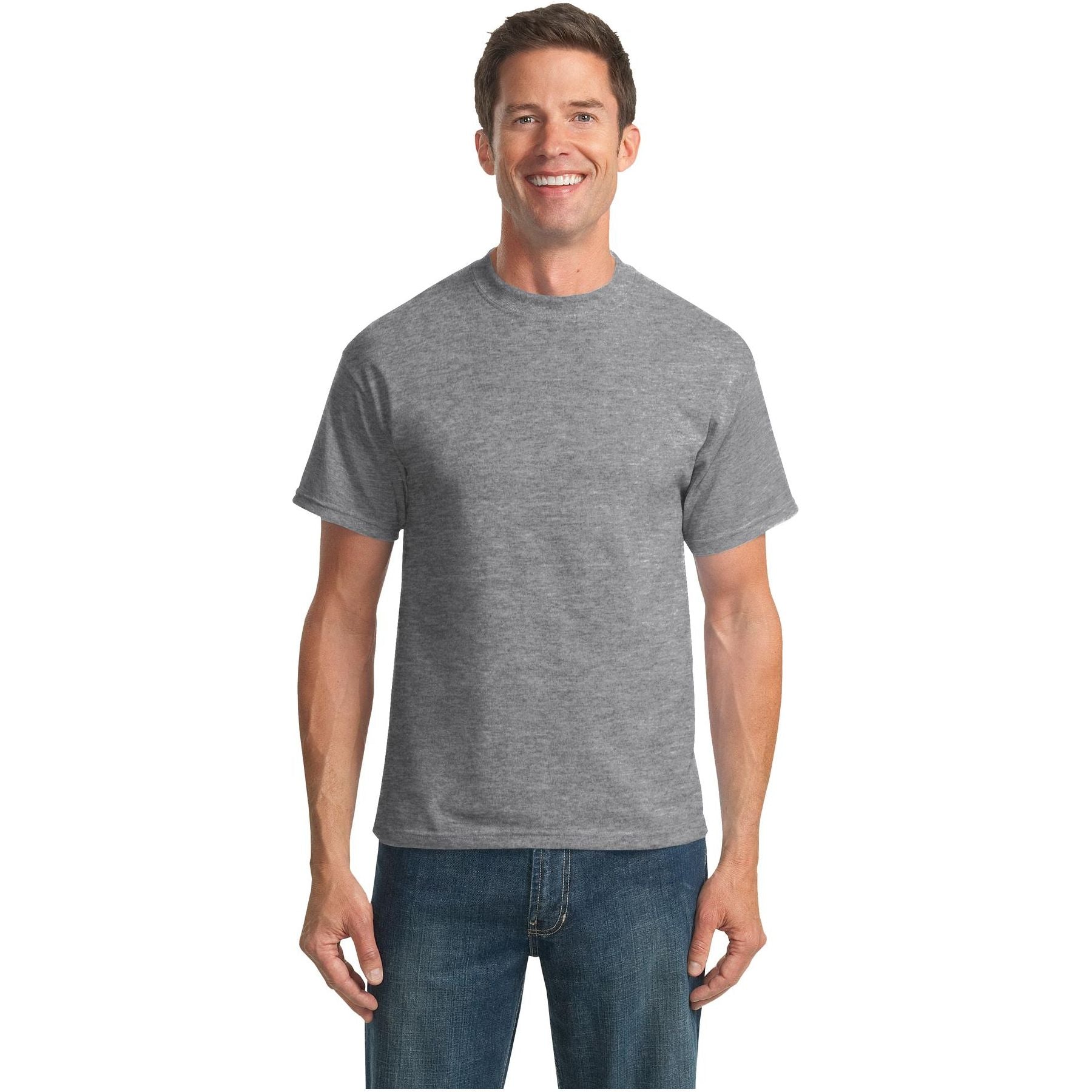 Port & Company ® Tall Core Blend Tee. PC55T - Athletic Heather - Port & Company PC55T T-Shirts Port & Company Athletic Heather LT