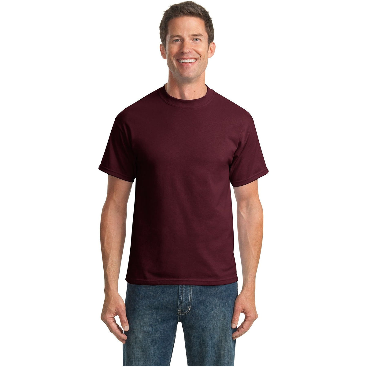 Port & Company ® Tall Core Blend Tee. PC55T - Athletic Maroon - Port & Company PC55T T-Shirts Port & Company Athletic Maroon LT