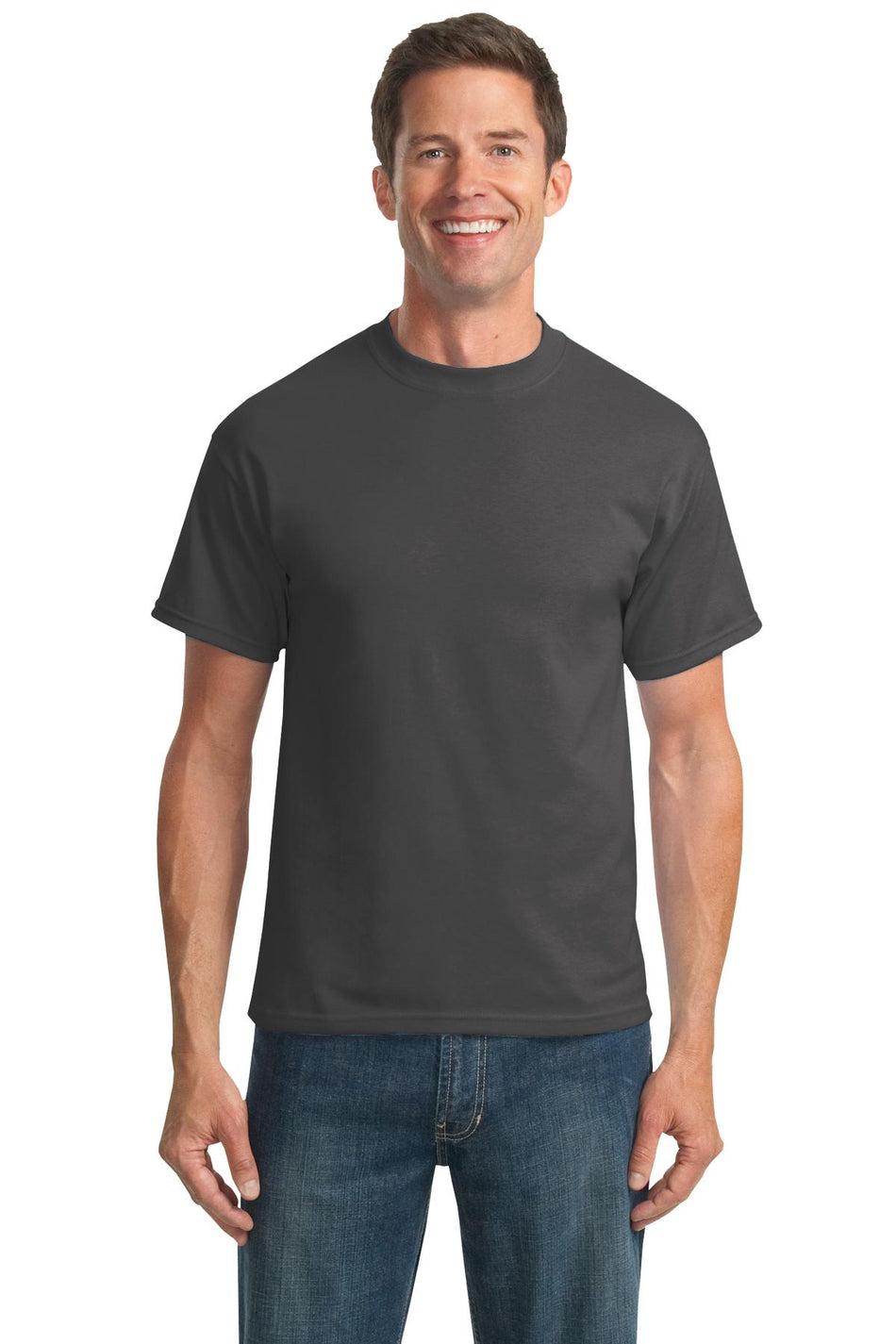 Port & Company ® Tall Core Blend Tee. PC55T - Charcoal - Port & Company PC55T T-Shirts Port & Company Charcoal LT