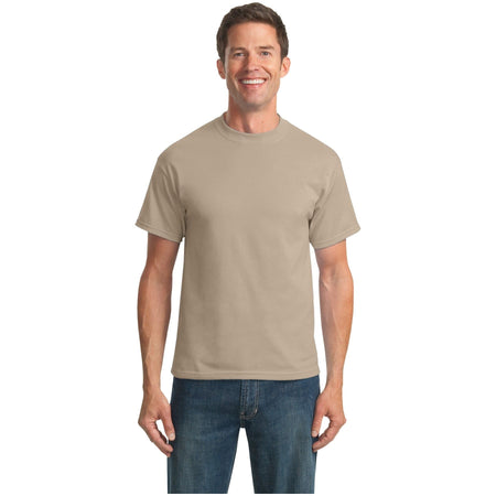 Port & Company ® Tall Core Blend Tee. PC55T - Desert Sand - Port & Company PC55T T-Shirts Port & Company Desert Sand LT