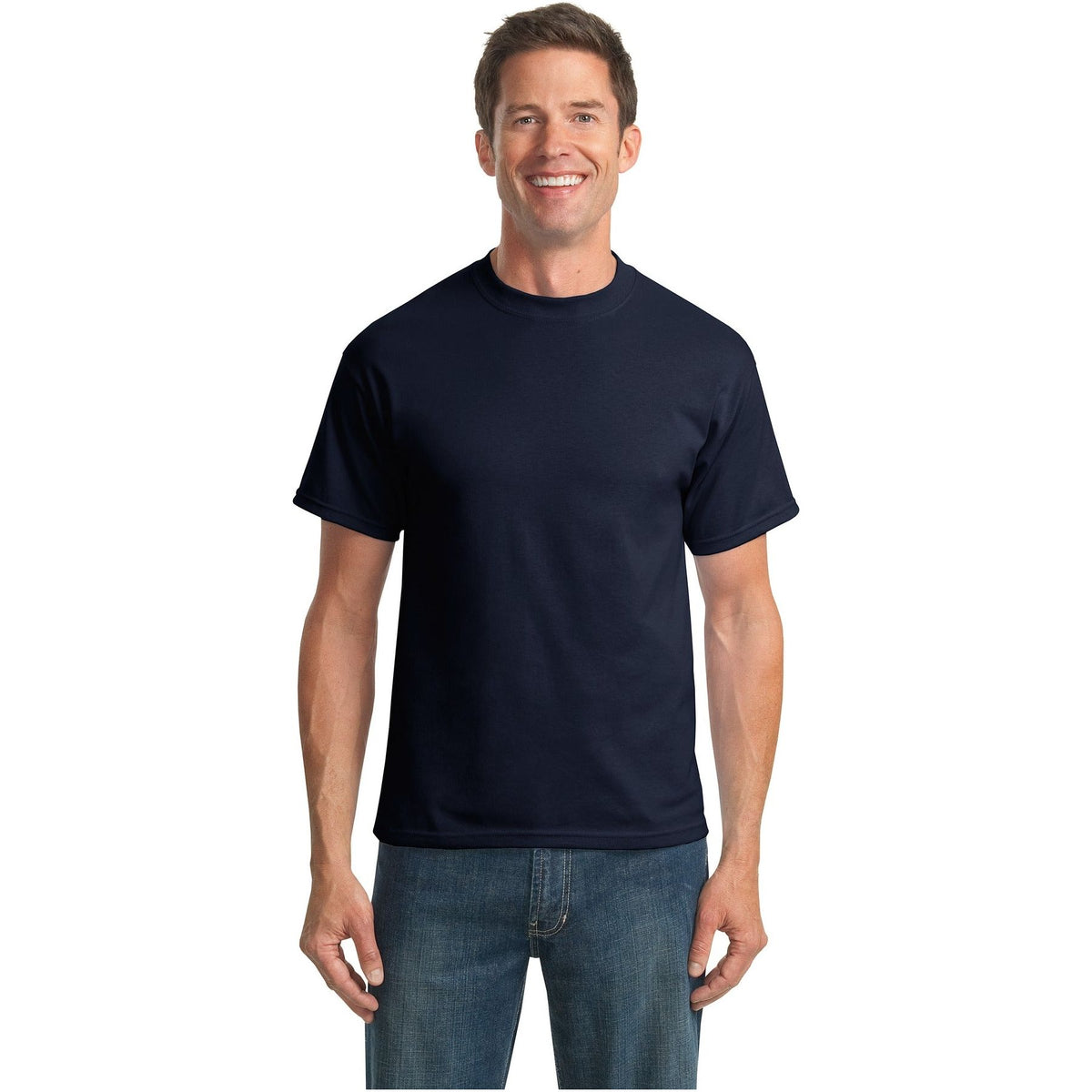 Port & Company ® Tall Core Blend Tee. PC55T - Navy - Port & Company PC55T T-Shirts Port & Company Navy LT