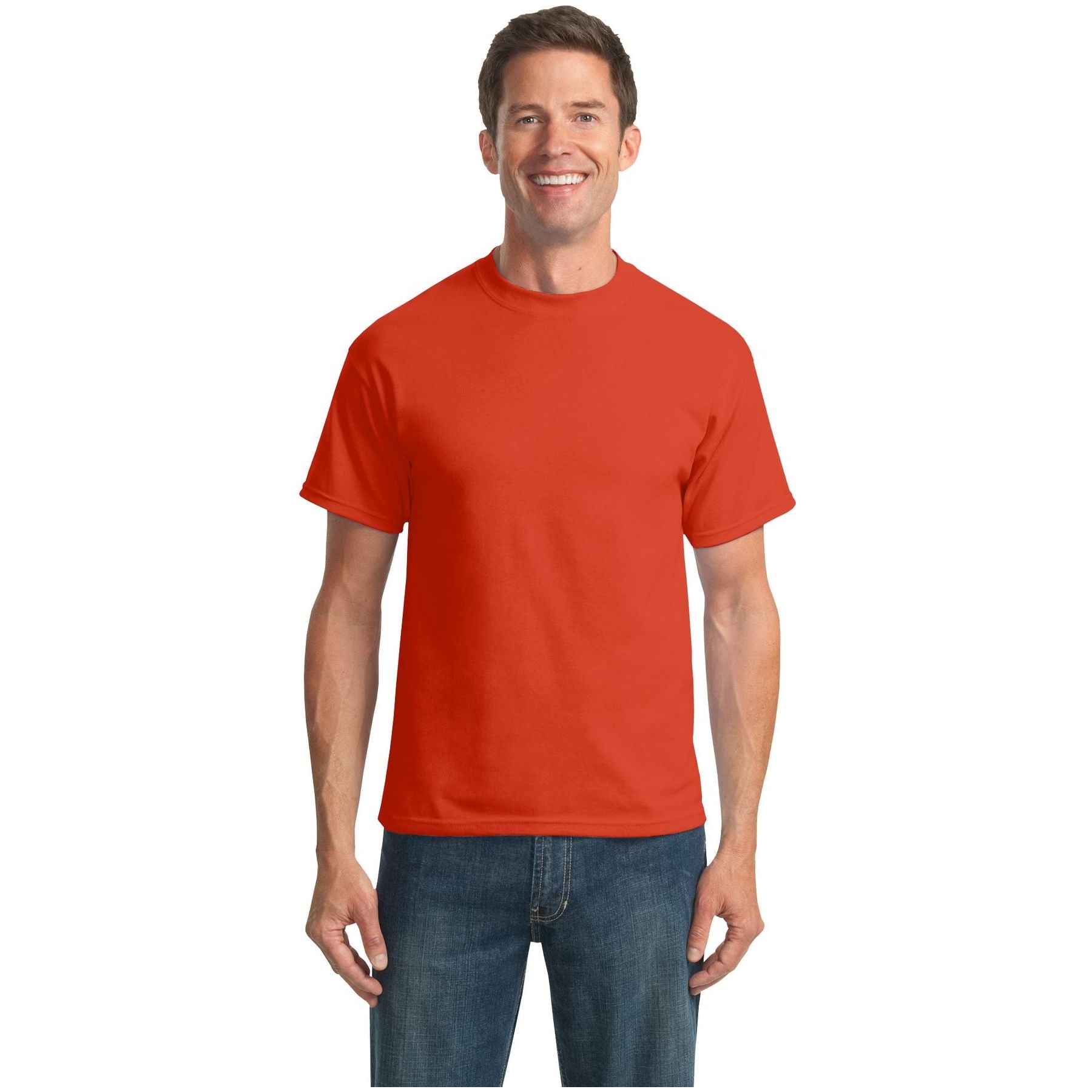 Port & Company ® Tall Core Blend Tee. PC55T - Orange - Port & Company PC55T T-Shirts Port & Company Orange LT