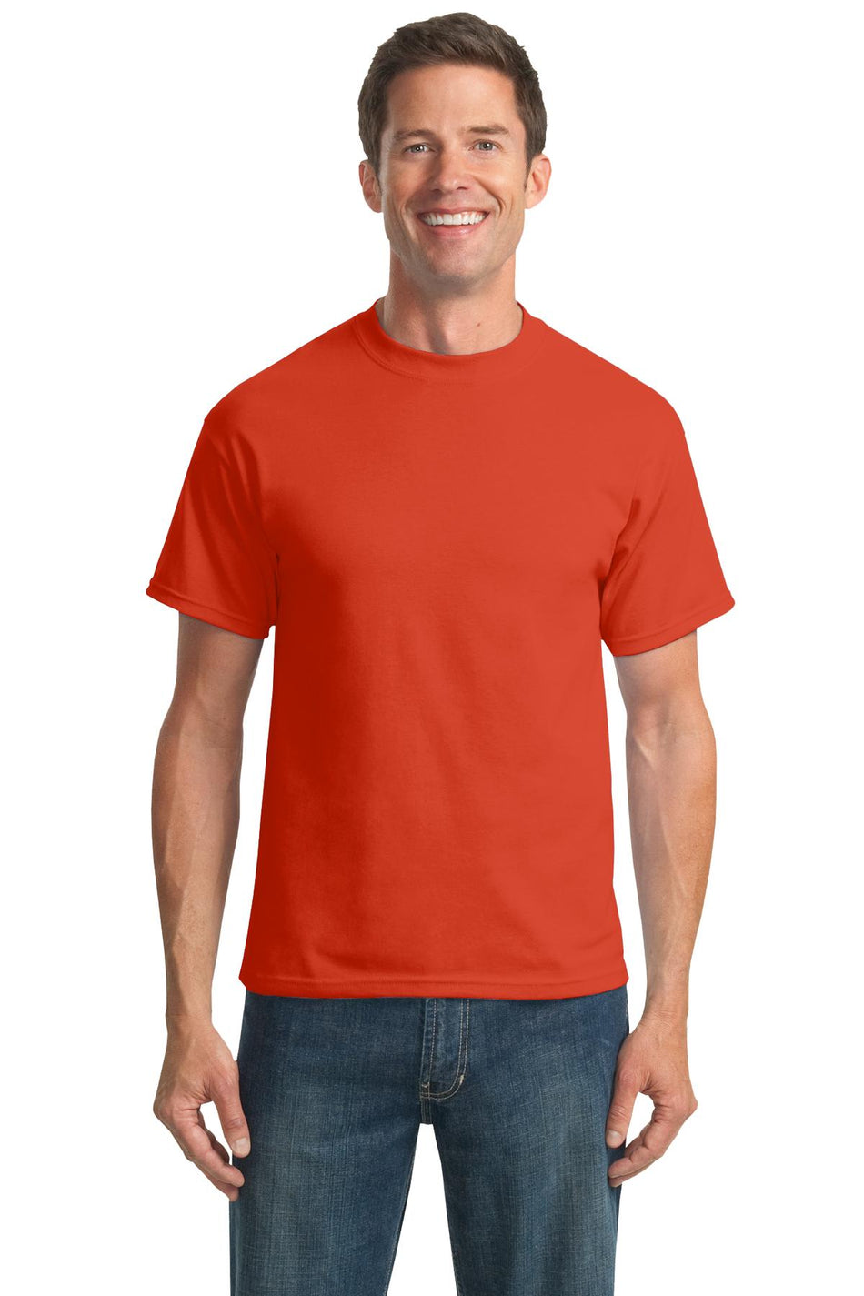 Port & Company ® Tall Core Blend Tee. PC55T - Orange - Port & Company PC55T T-Shirts Port & Company Orange LT