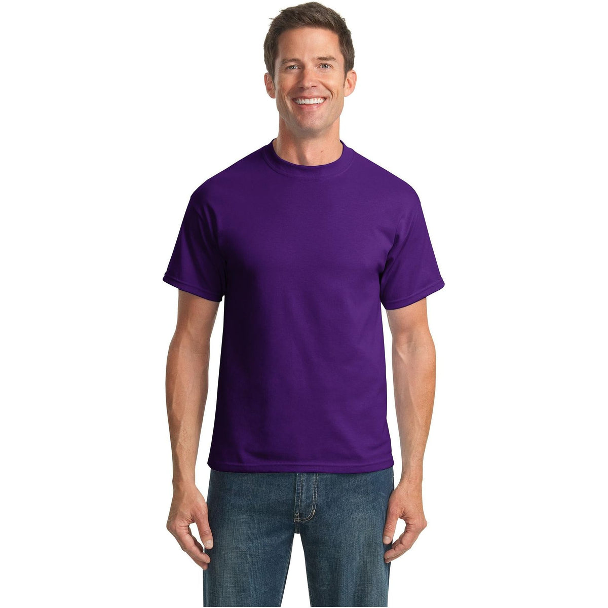 Port & Company ® Tall Core Blend Tee. PC55T - Purple - Port & Company PC55T T-Shirts Port & Company Purple LT