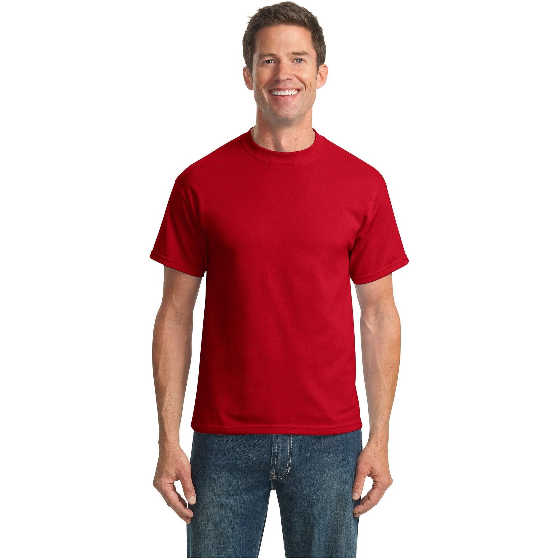 Port & Company ® Tall Core Blend Tee. PC55T - Red - Port & Company PC55T T-Shirts Port & Company Red LT