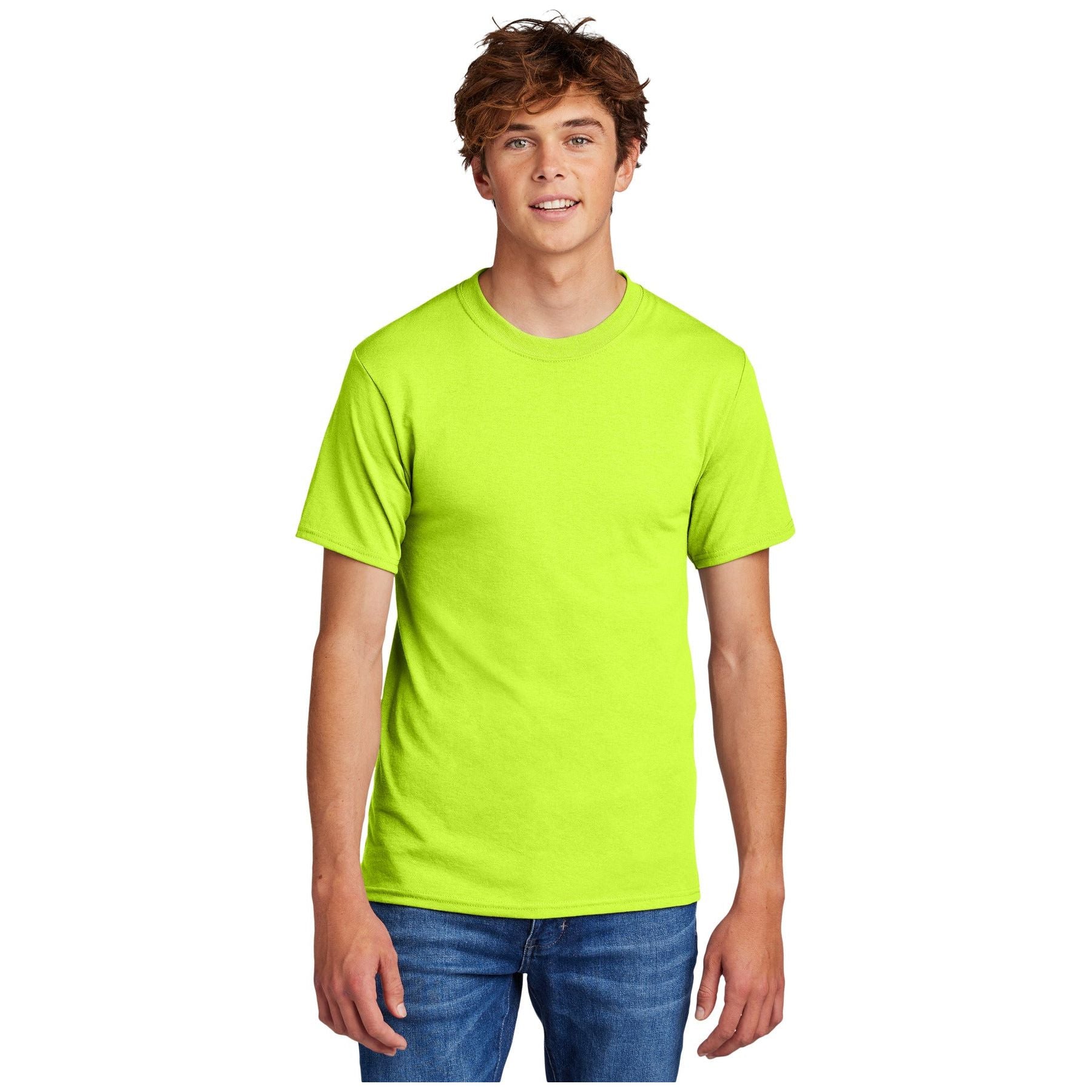 Port & Company ® - Core Blend Tee. PC55 - Safety Green - Port & Company PC55 T-Shirts Port & Company Safety Green S