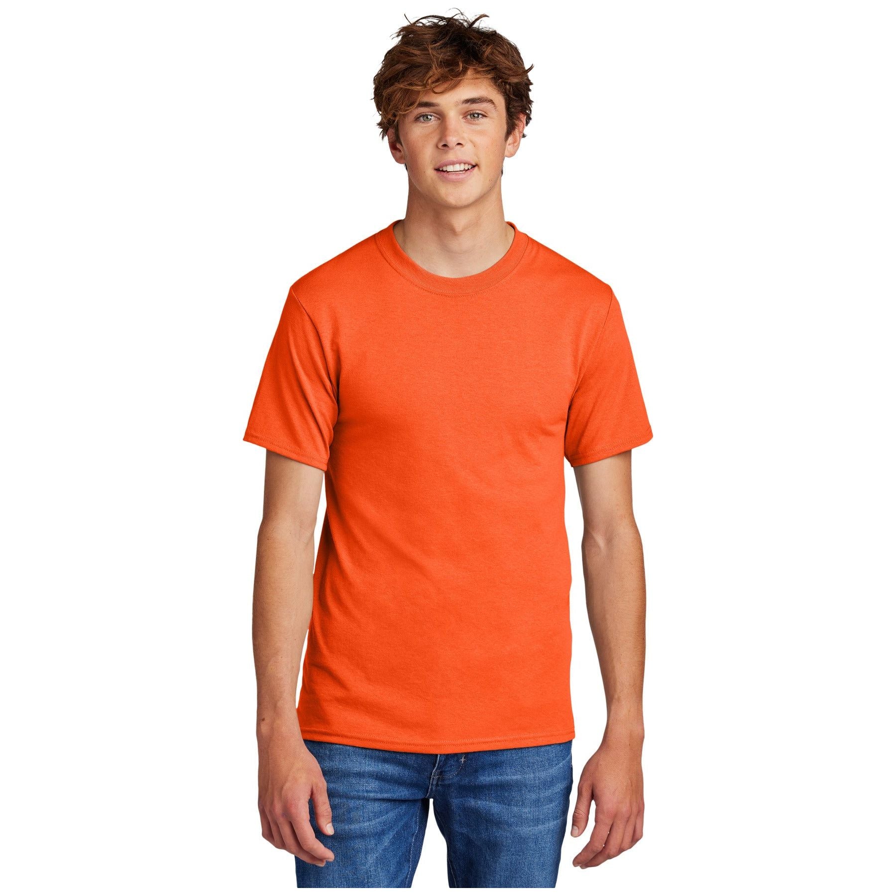 Port & Company ® - Core Blend Tee. PC55 - Safety Orange - Port & Company PC55 T-Shirts Port & Company Safety Orange S