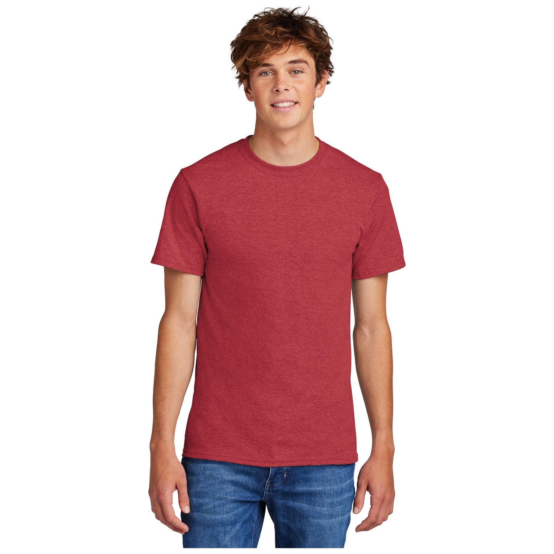 Port & Company ® - Core Blend Tee. PC55 - Heather Red - Port & Company PC55 T-Shirts Port & Company Heather Red S