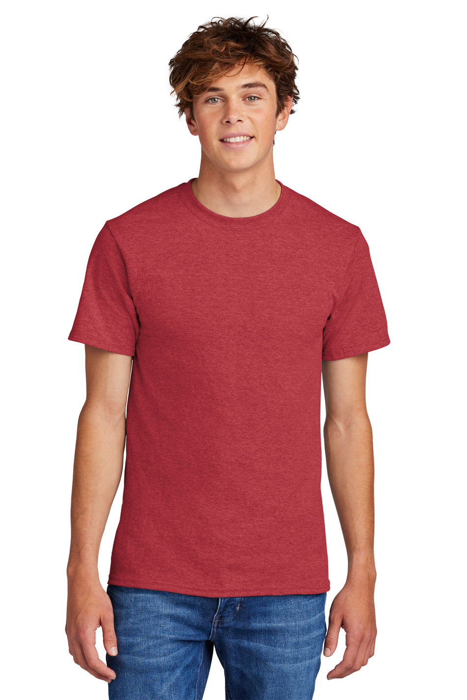 Port & Company ® - Core Blend Tee. PC55 - Heather Red - Port & Company PC55 T-Shirts Port & Company Heather Red S