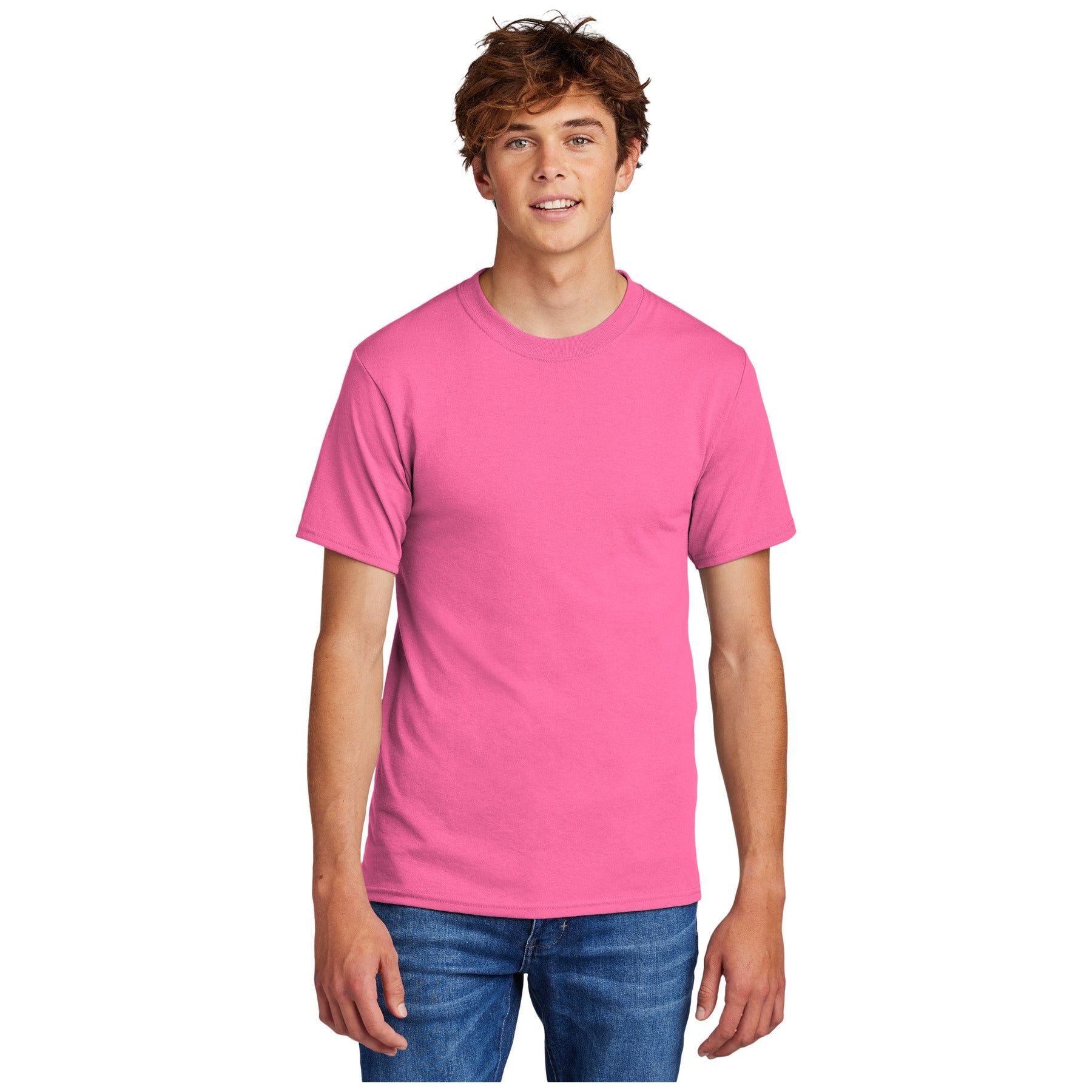 Port & Company ® - Core Blend Tee. PC55 - Neon Pink - Port & Company PC55 T-Shirts Port & Company Neon Pink S