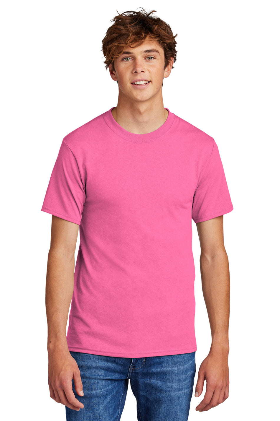 Port & Company ® - Core Blend Tee. PC55 - Neon Pink - Port & Company PC55 T-Shirts Port & Company Neon Pink S