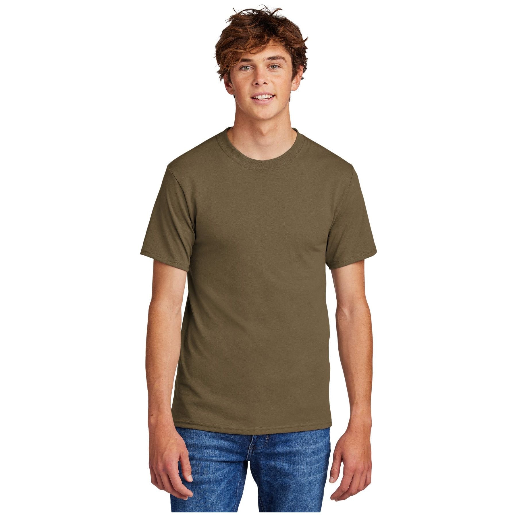 Port & Company ® - Core Blend Tee. PC55 - Woodland Brown - Port & Company PC55 T-Shirts Port & Company Woodland Brown S