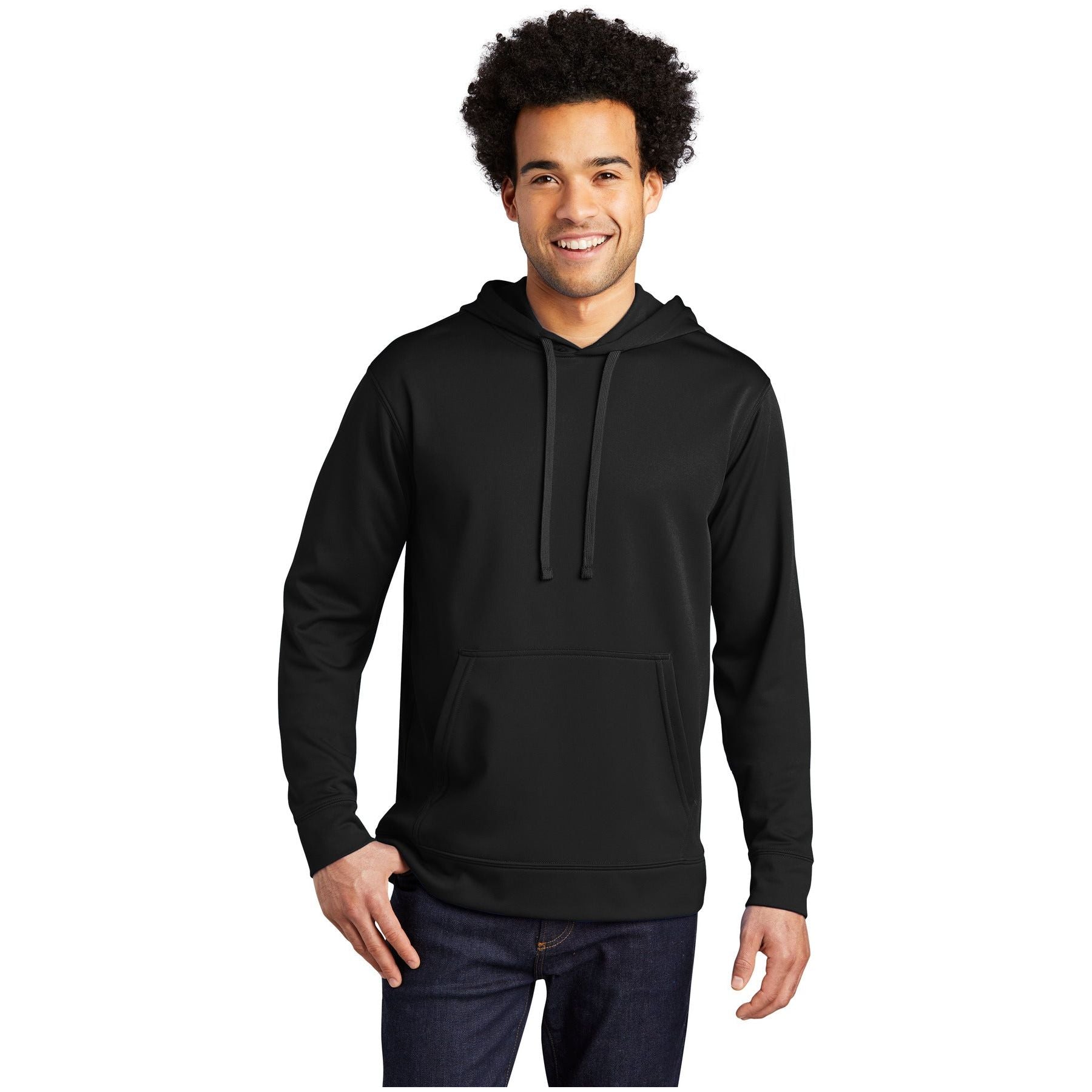 Port & Company ® Performance Fleece Pullover Hooded Sweatshirt. PC590H - Port & Company PC590H Sweatshirts/Fleece Port & Company Jet Black S