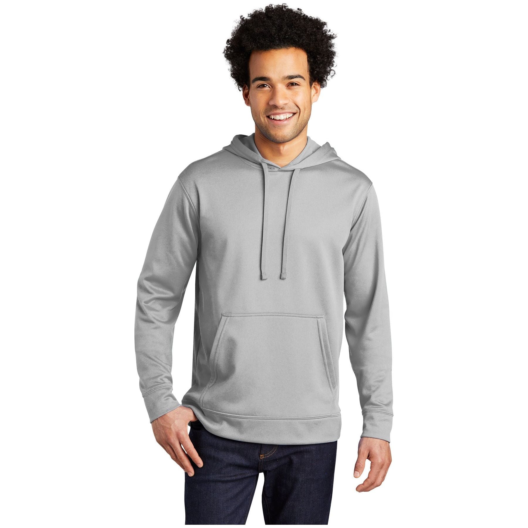 Port & Company ® Performance Fleece Pullover Hooded Sweatshirt. PC590H - Port & Company PC590H Sweatshirts/Fleece Port & Company Silver S