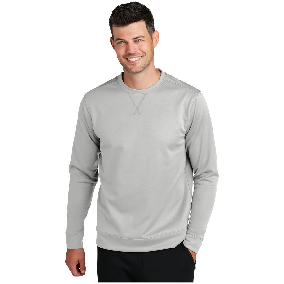 Port & Company ® Performance Fleece Crewneck Sweatshirt. PC590 - Port & Company PC590 Sweatshirts/Fleece Port & Company Silver S