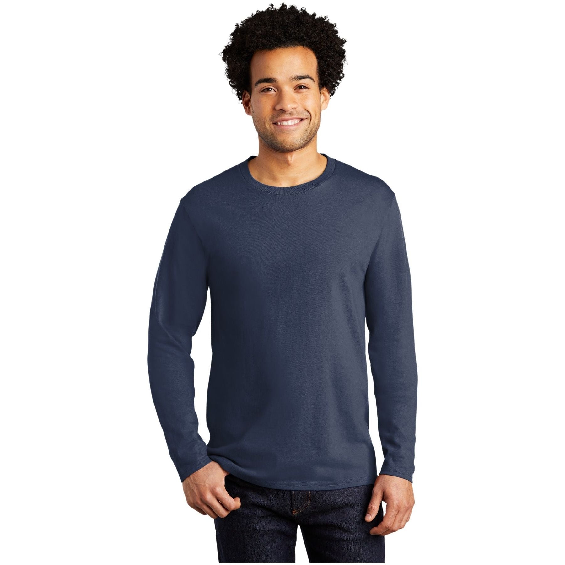 Port & Company ® Long Sleeve Bouncer Tee PC600LS - Port & Company PC600LS T-Shirts Port & Company Navy Blue S