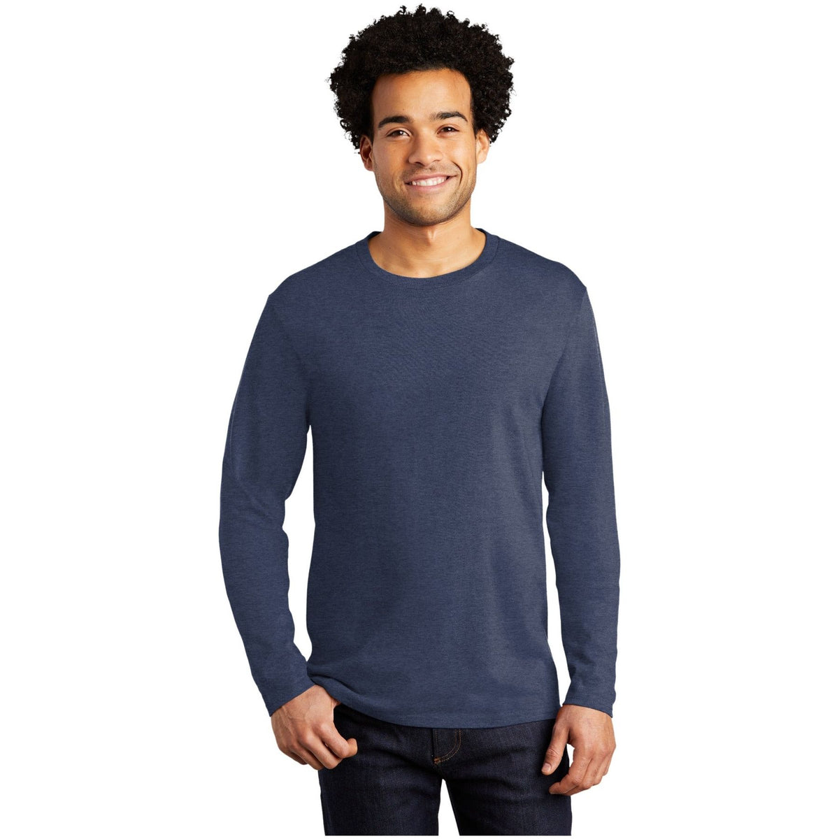 Port & Company ® Long Sleeve Bouncer Tee PC600LS - Port & Company PC600LS T-Shirts Port & Company Team Navy Heather S