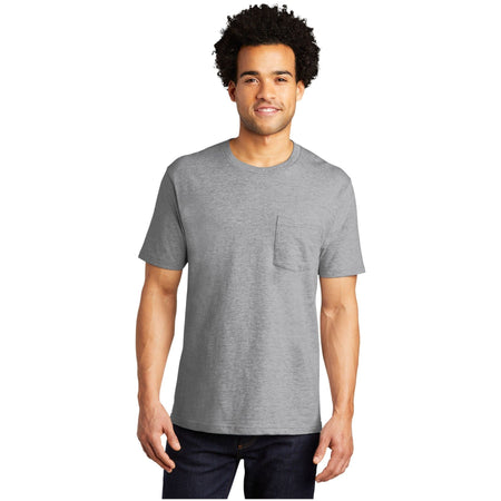 Port & Company ® Bouncer Pocket Tee PC600P - Port & Company PC600P T-Shirts Port & Company Athletic Heather S