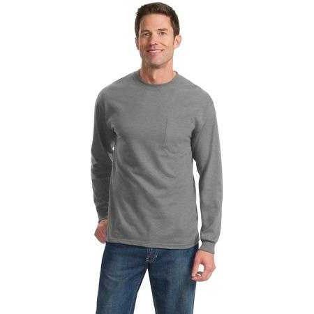 Mens Tall Long Sleeve Essential T-Shirt with Pocket Joe's USA Men's Shirts