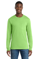 Port & Company PC61LSPT Tall Long Sleeve Essential Pocket Tee | Port & Co PC61LSPT