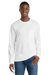 Port & Co ™  Tall Long Sleeve Essential Pocket Tee. PC61LSPT - Port & Company PC61LSPT