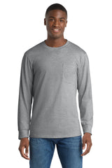 Port & Co ™  Long Sleeve Essential Pocket Tee.  PC61LSP - Port & Company PC61LSP
