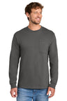 Port & Company PC61LSP Long Sleeve Essential Pocket Tee Wholesale Blank | Port & Co PC61LSP