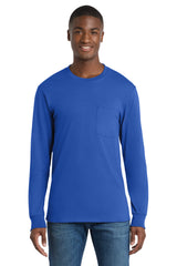 Port & Company PC61LSPT Tall Long Sleeve Essential Pocket Tee | Port & Co PC61LSPT
