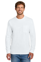 Port & Company PC61LSP Long Sleeve Essential Pocket Tee Wholesale Blank | Port & Co PC61LSP